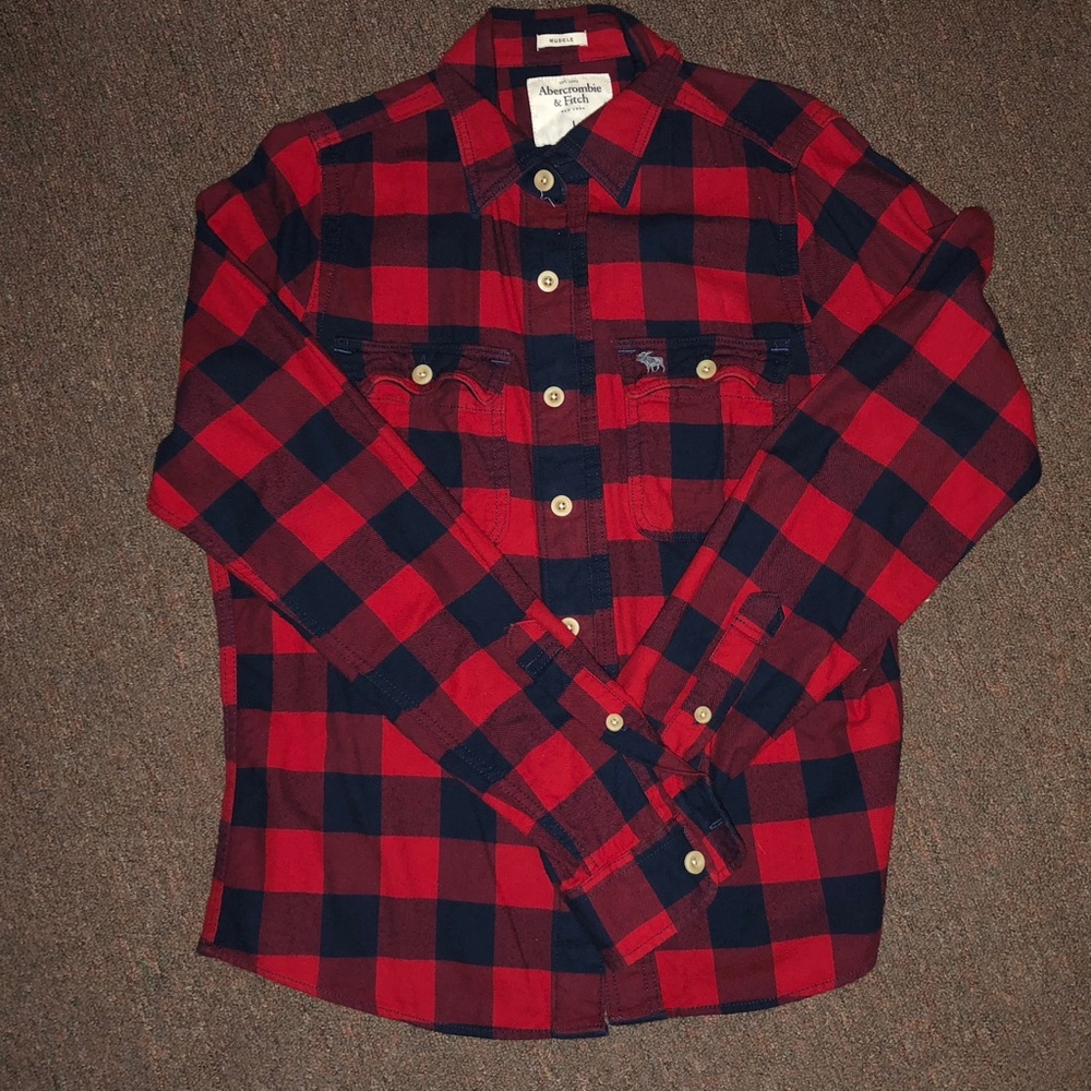 abercrombie & fitch plaid flannel